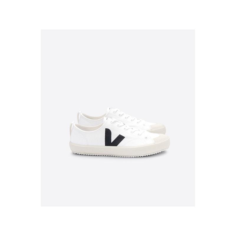 Zapatillas Veja Mujer Madrid - Nova Tenis Blancas Negras Canvas ES1663739